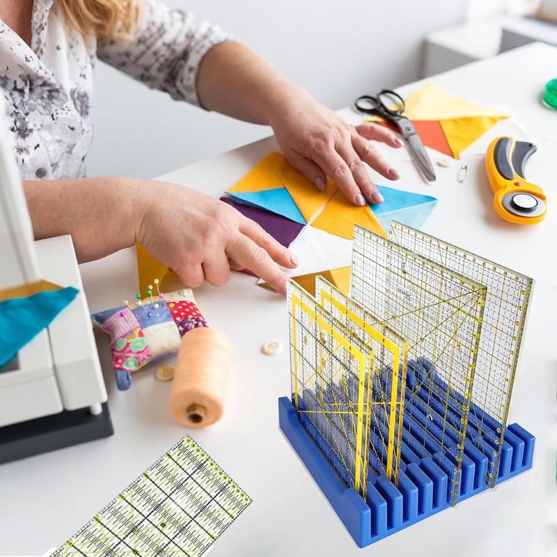 ARTKINGTO Storage Rack for Quilting Rulers, 12 Slot Ruler Holder Organizer and Storage (4-Pack) - Image 4